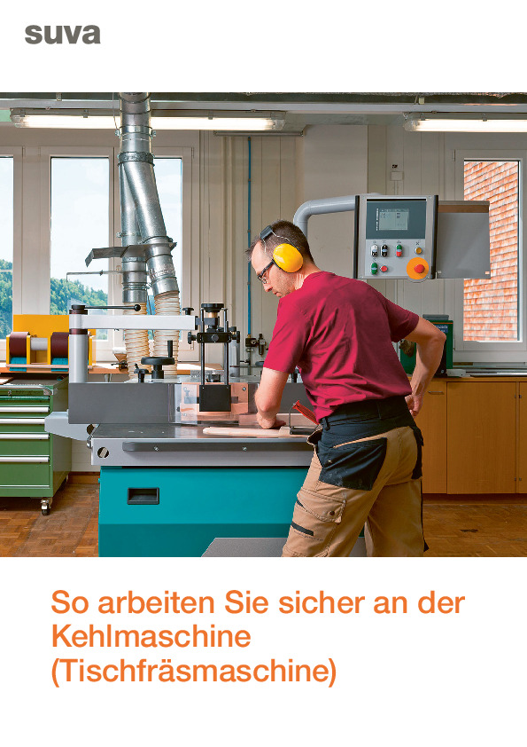 Broschüre zum sicheren Arbeiten an der Kehlmaschine