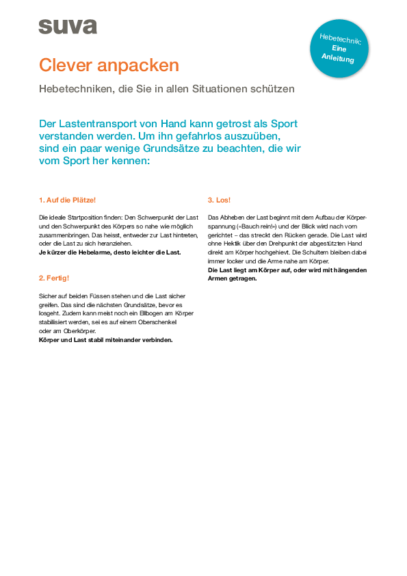 Kurzlektion «Clever anpacken»