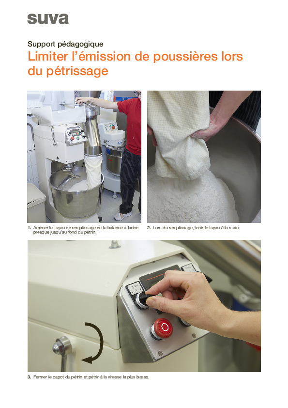 Limiter l’émission de poussières lors du pétrissage