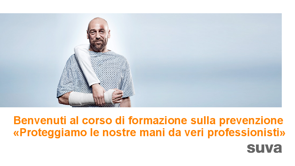 Presentazione protezione mani con info sulle postazioni