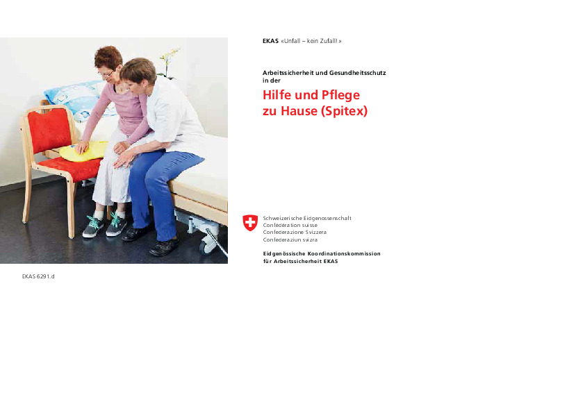 Unfall - kein Zufall! Arbeitssicherheit und Gesundheitsschutz in der Hilfe und Pflege zu Hause (Spitex) (EKAS)