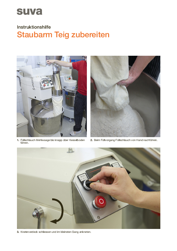 Staubarm Teig zubereiten