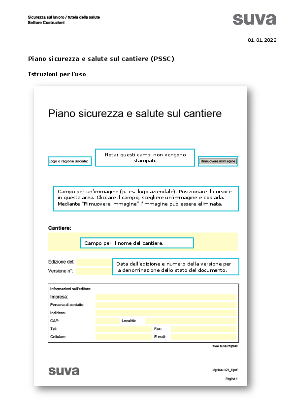 Strumento di pianif. PSSC – Istruzioni per l'uso