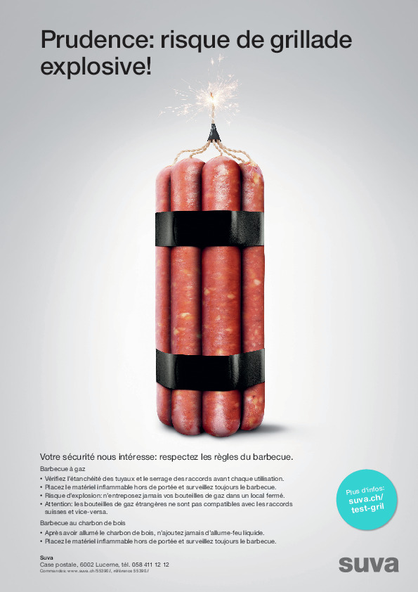 Affiche Conseils de sécurité, barbecue à gaz/au charbon