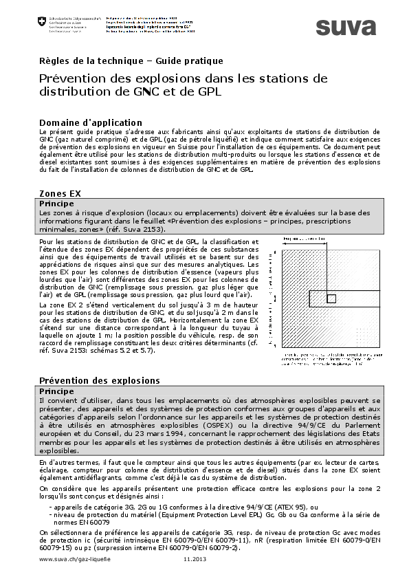 Station de distribution de GNC et de GPL: prévention des explosions