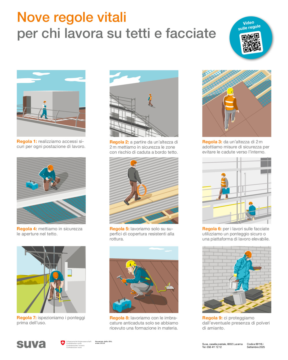 Poster: 9 salvavita per lavori su tetti e facciate