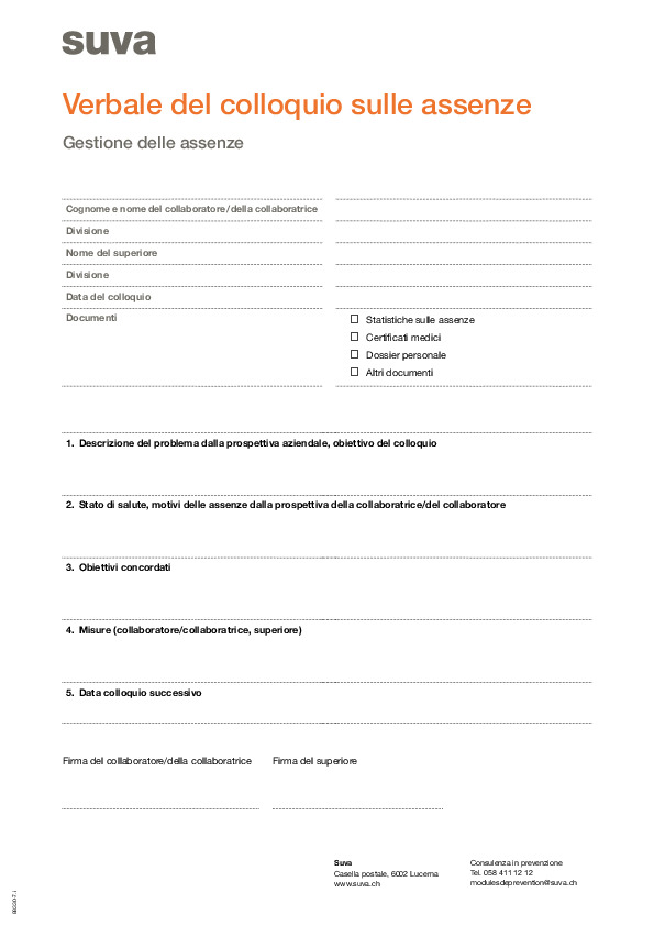 Parlare delle assenze: verbale per il colloquio