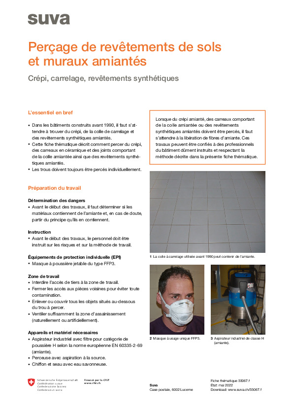 Peut-on percer des trous dans l’amiante sans risques?