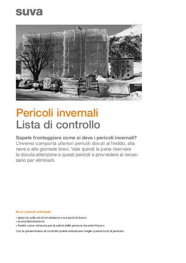 Winter check: lavorare in sicurezza al freddo