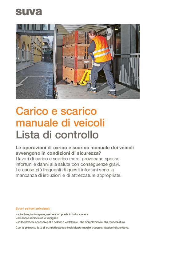 Lista di controllo: carico di veicoli a regola d'arte