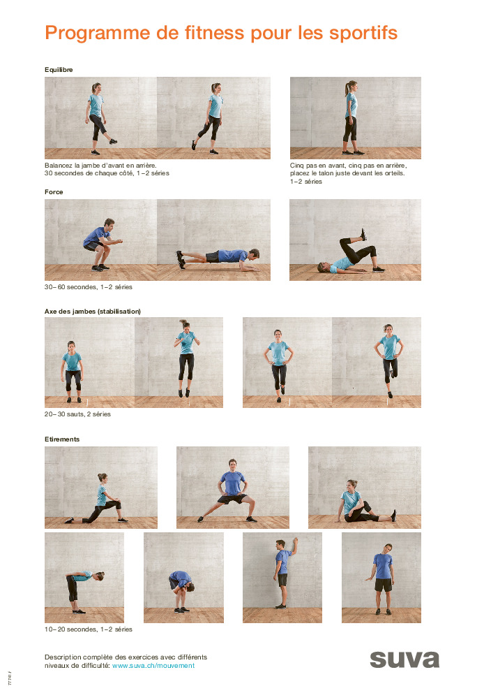 Éviter les chutes et blessures avec le programme de fitness.