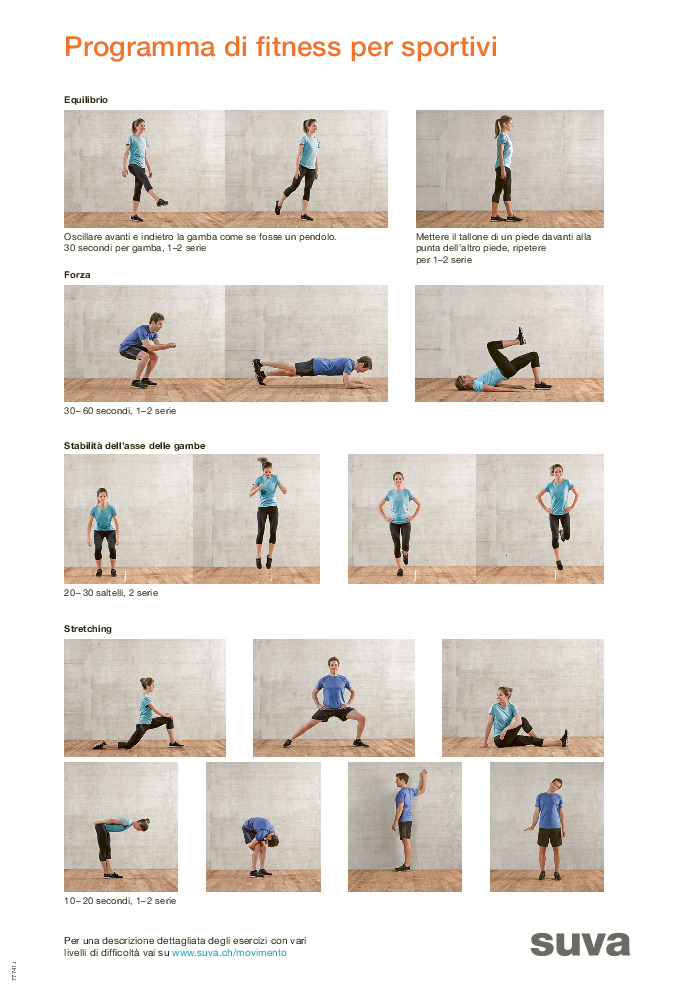 Evitare cadute e lesioni con il programma di fitness.