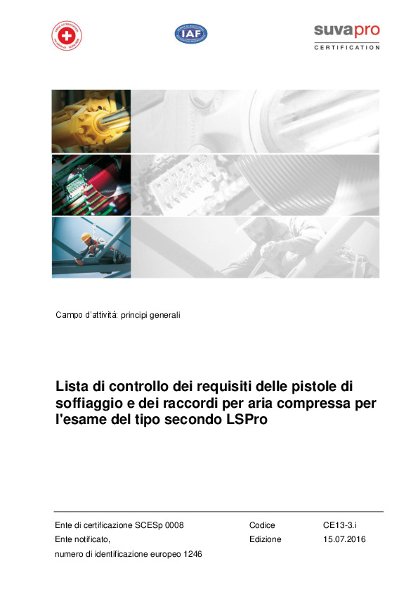 Pistole di soffiaggio e raccordi aria compressa: lista