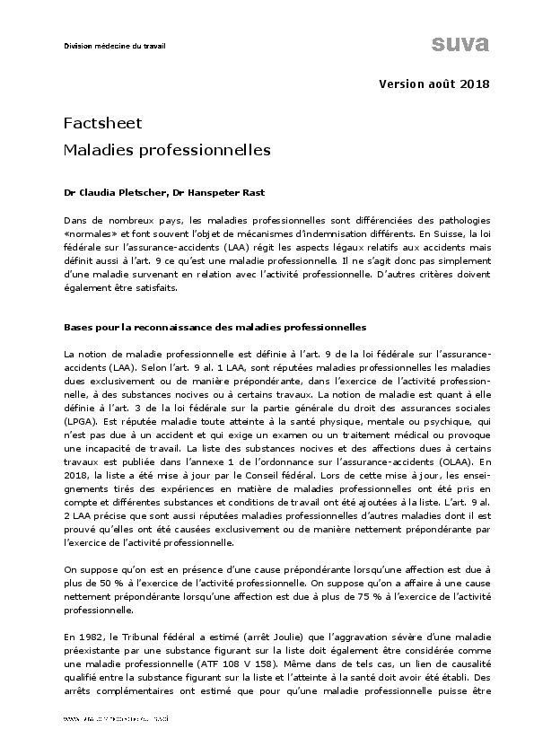 Maladie professionnelle: définition, statistiques, reconnaissance