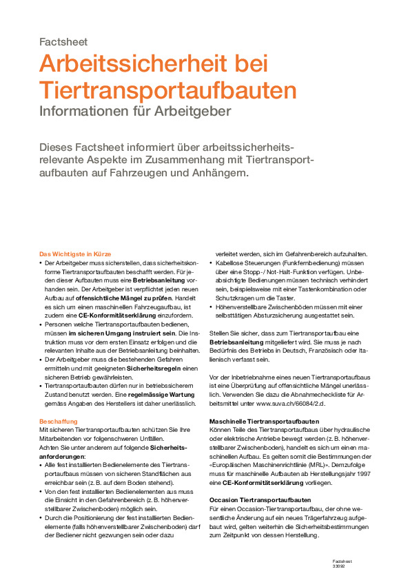 Tiertransport: Aufbauten auf Fahrzeuge und Anhänger