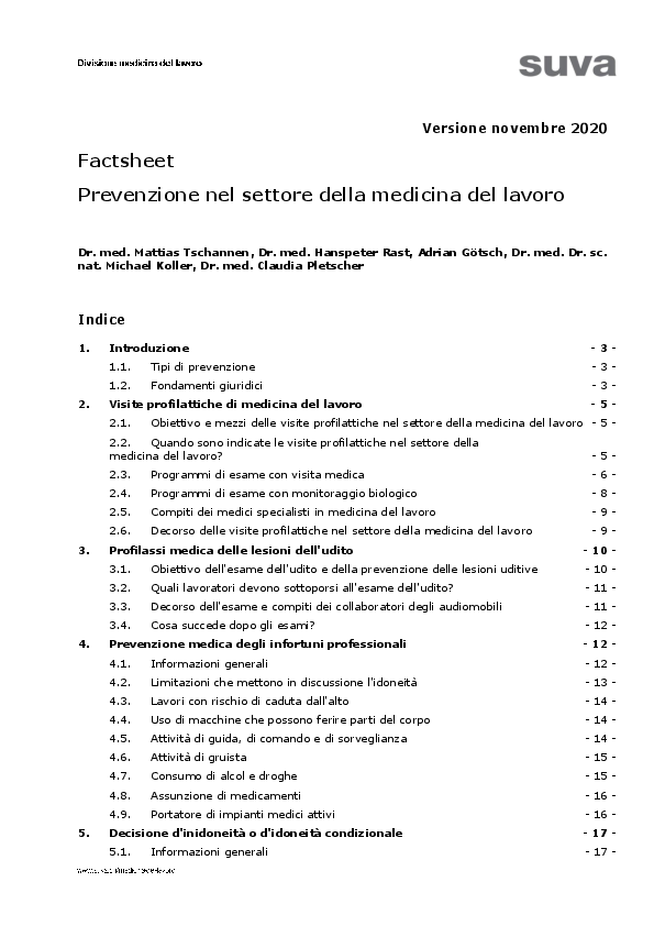 Visita profilattica di medicina del lavoro