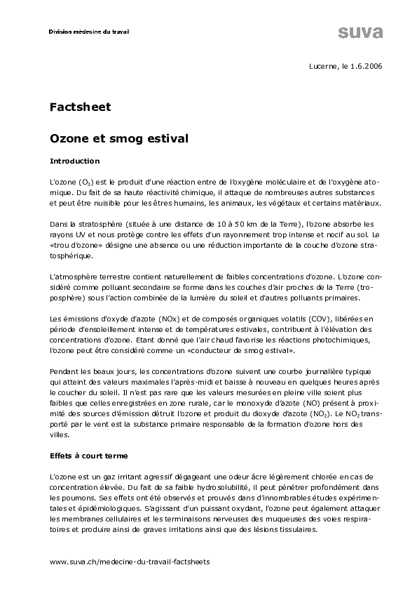 Que faire contre le smog estival et l’ozone?