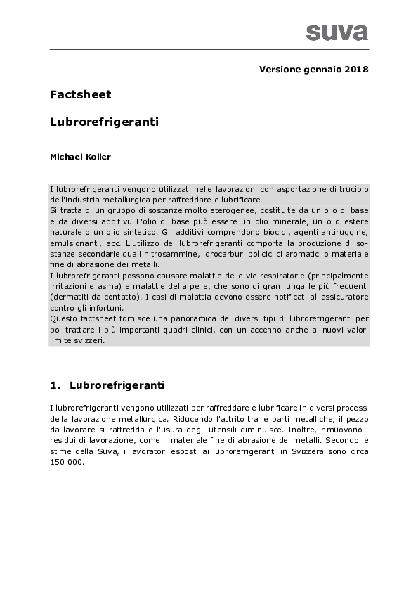 Lubrorefrigerante: factsheet sulle malattie cutanee