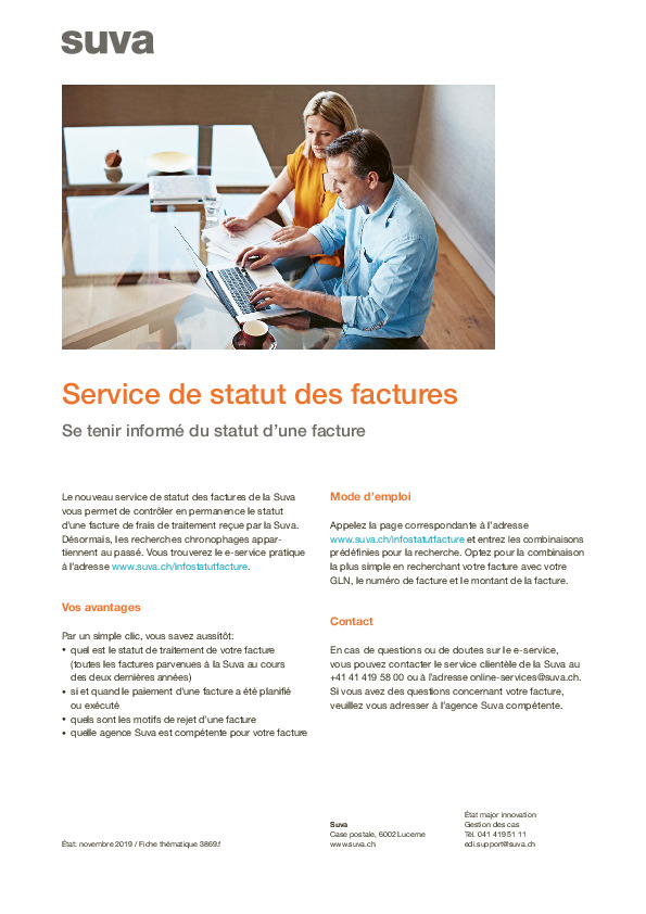 Fiche thématique: service de statut des factures