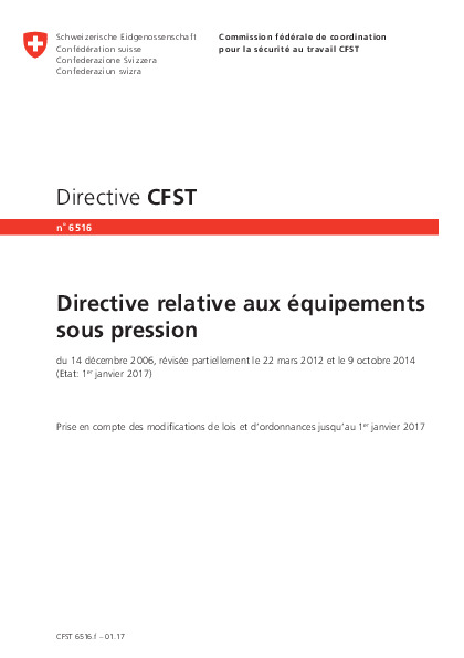 Equipements sous pression (CFST)