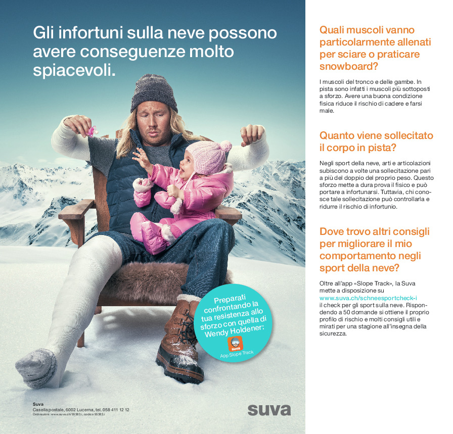 Manifesto informativo: Evitare infortuni sulla neve