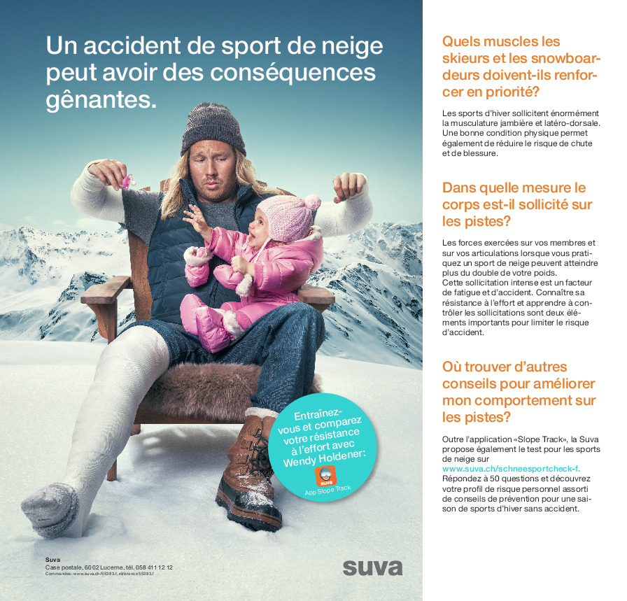 Affiche: éviter les accidents de sports de neige