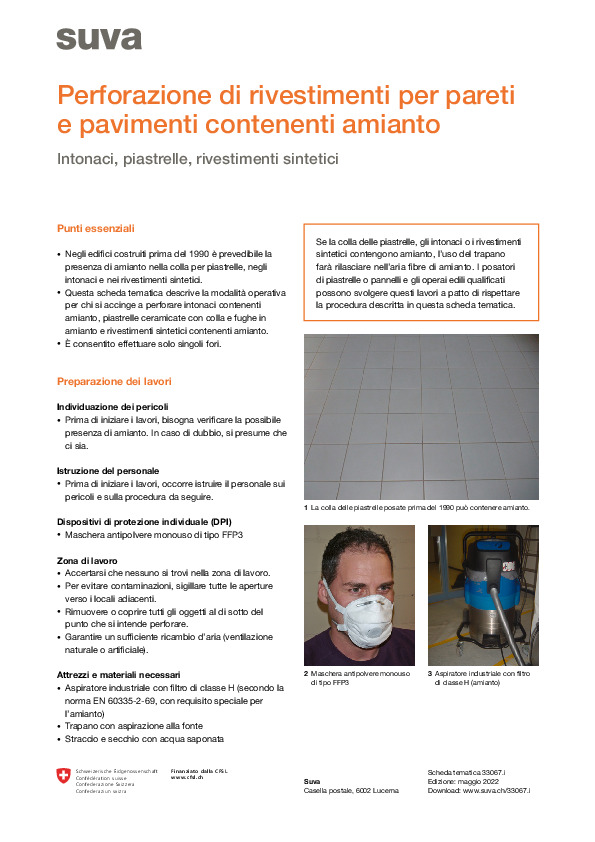È possibile perforare l'amianto senza correre rischi?