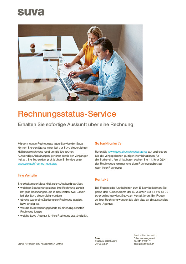 Factsheet: Rechnungsstatus-Service