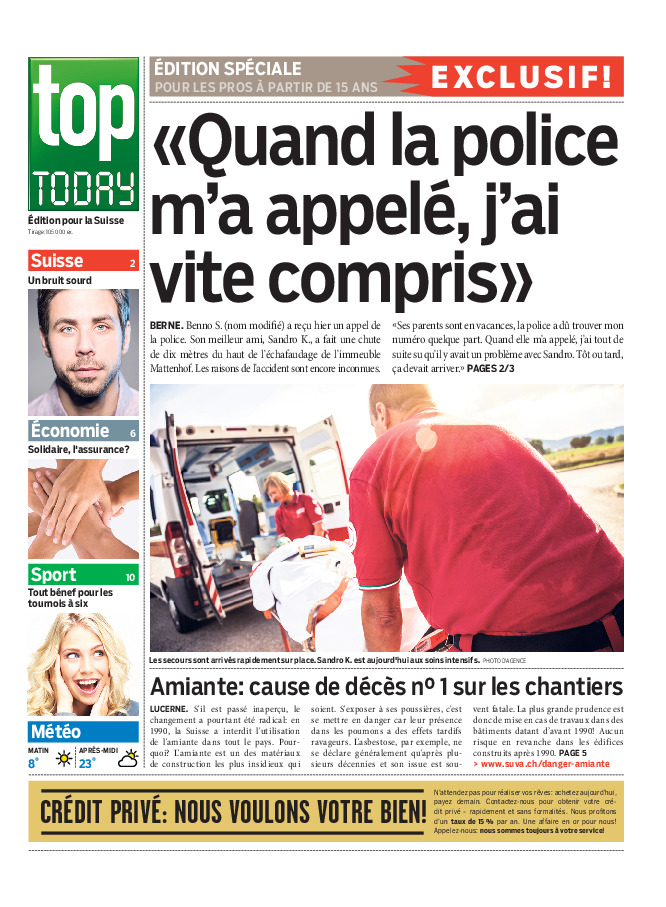 Journal gratuit «top TODAY»