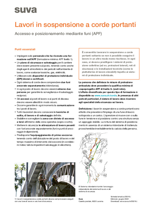 Accesso mediante funi e formazione di arrampicatori