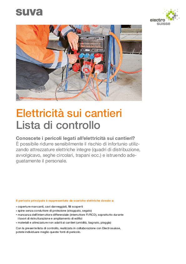 Controllo di sicurezza: elettricità nell'edilizia