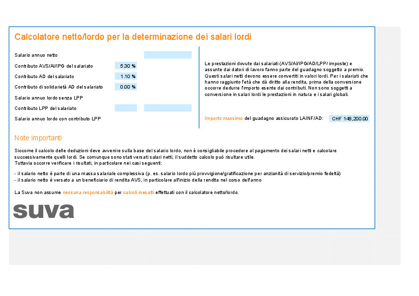 Calcolatore netto/lordo