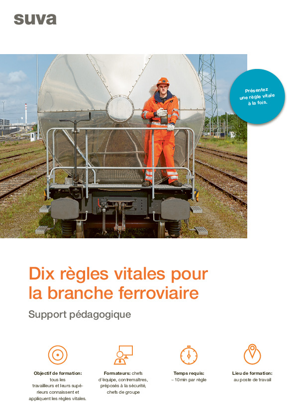 Support pédagogique règles vitales: branche ferroviaire