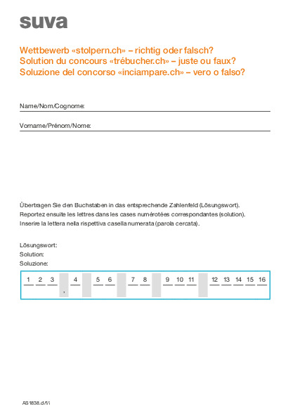 Carte: Solution du concours – Juste ou faux?