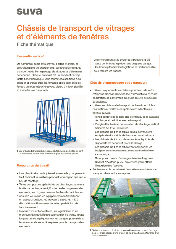 Pour transporter le verre sans danger