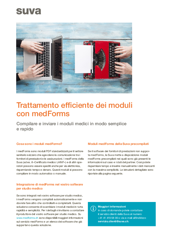 Suva medForms: compilare i moduli medici