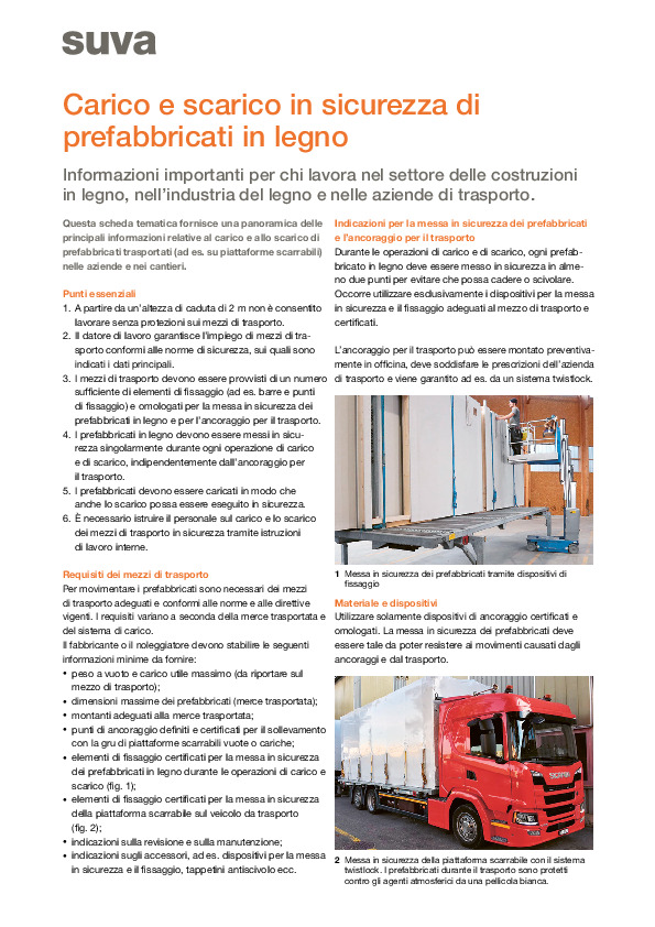 Carico e scarico sicuri prefabbricati in legno