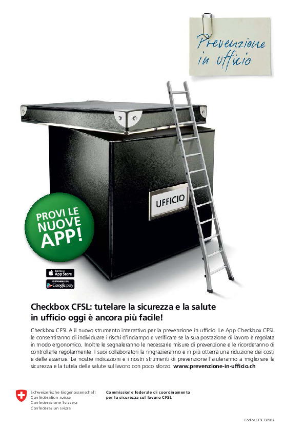 Checkbox CFSL: tutelare la sicurezza e la salute in ufficio oggi è ancora più facile! Prevenzione in uffico