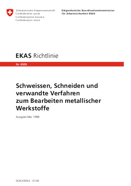 Schweissen, Schneiden und verwandte Verfahren zum Bearbeiten metallischer Werkstoffe (EKAS)