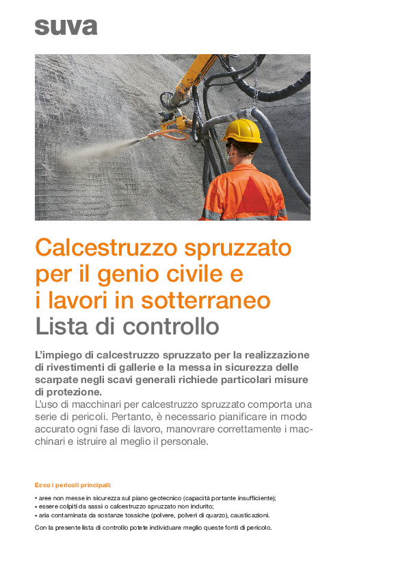 Sicurezza nell'uso di macchine spruzzatrici