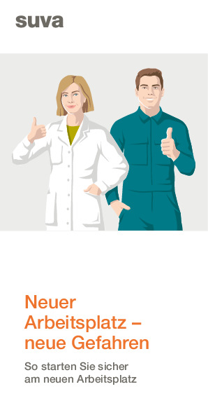 Faltprospekt: Sicherheit am neuen Arbeitsplatz