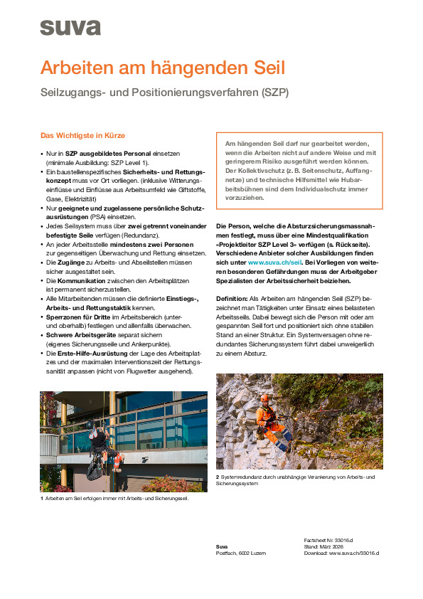 Seilzugang und Ausbildung von Industriekletterern