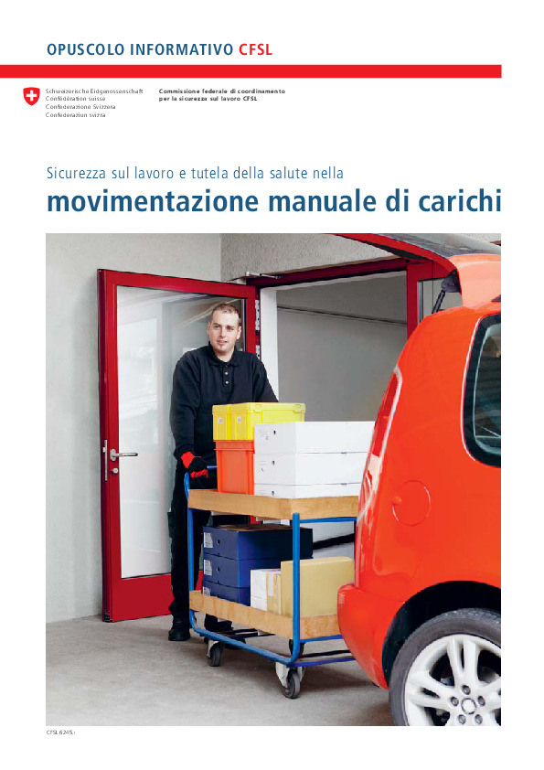 Opuscolo informativo CFSL Movimentazione manuale di carichi