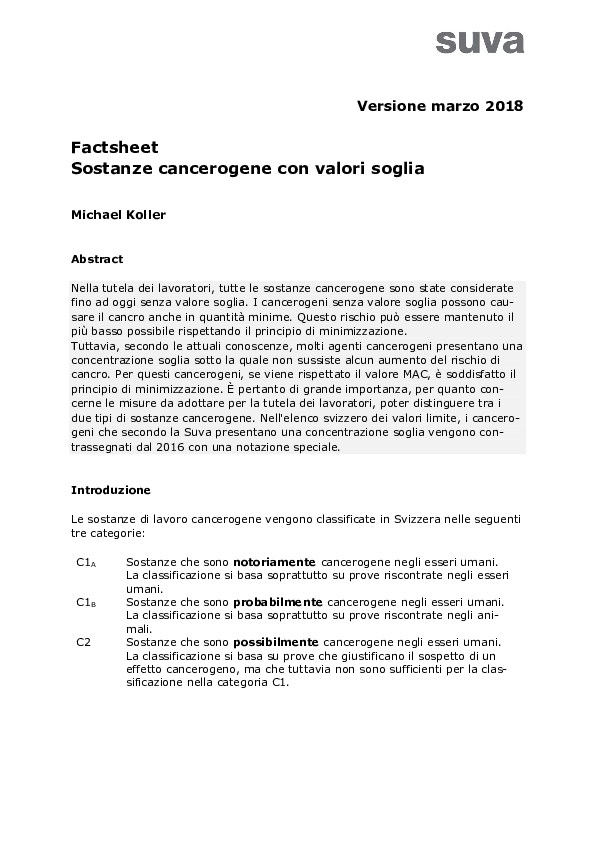 Scheda tematica: Basi delle sostanze cancerogene