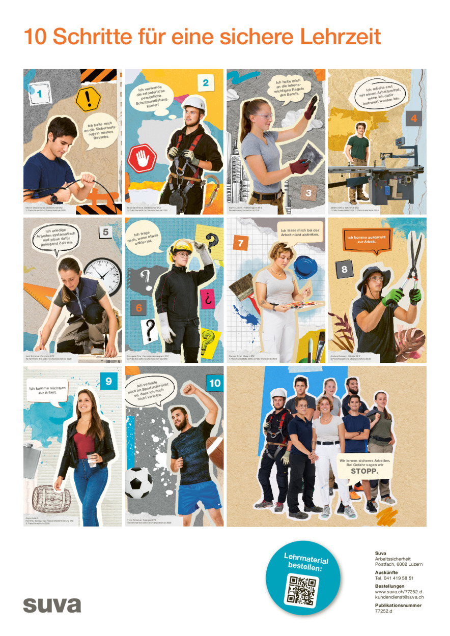 Plakat im Weltformat: Lernende geben Lernenden 10 Tipps