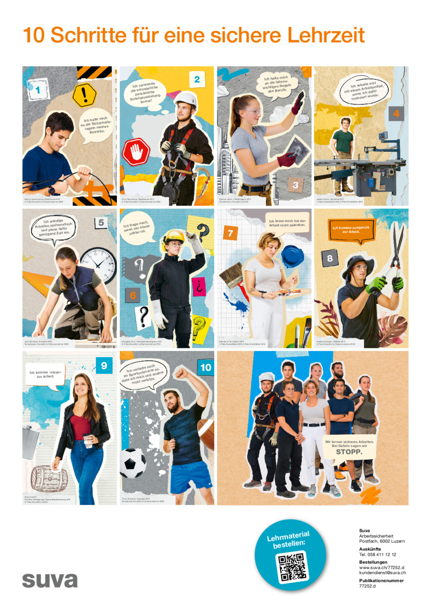 Plakat im Weltformat: Lernende geben Lernenden 10 Tipps