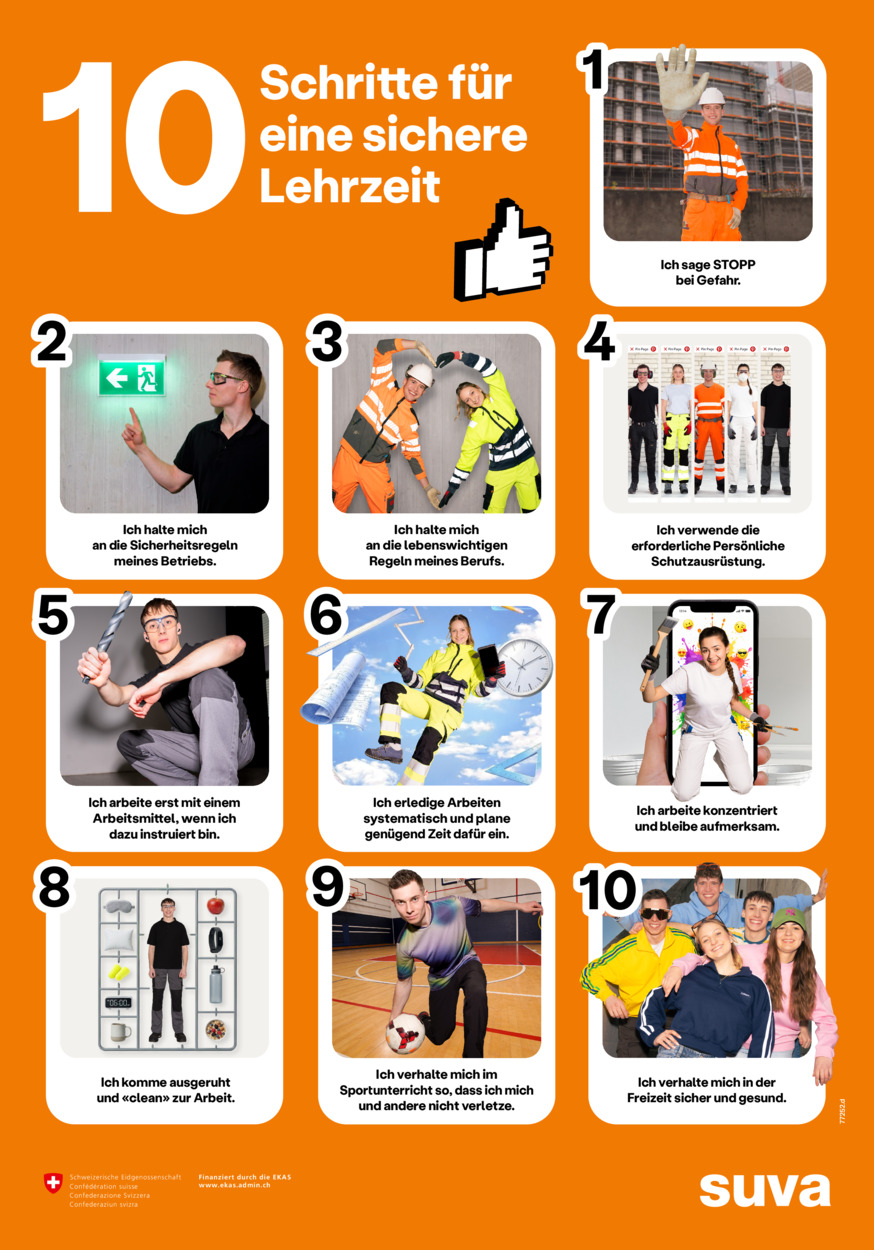 Plakat im Weltformat F4: Lernende geben Lernenden 10 Tipps