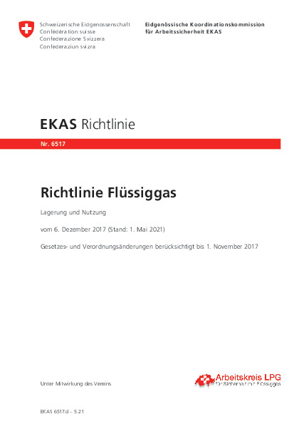 EKAS-Richtlinie Flüssiggas
