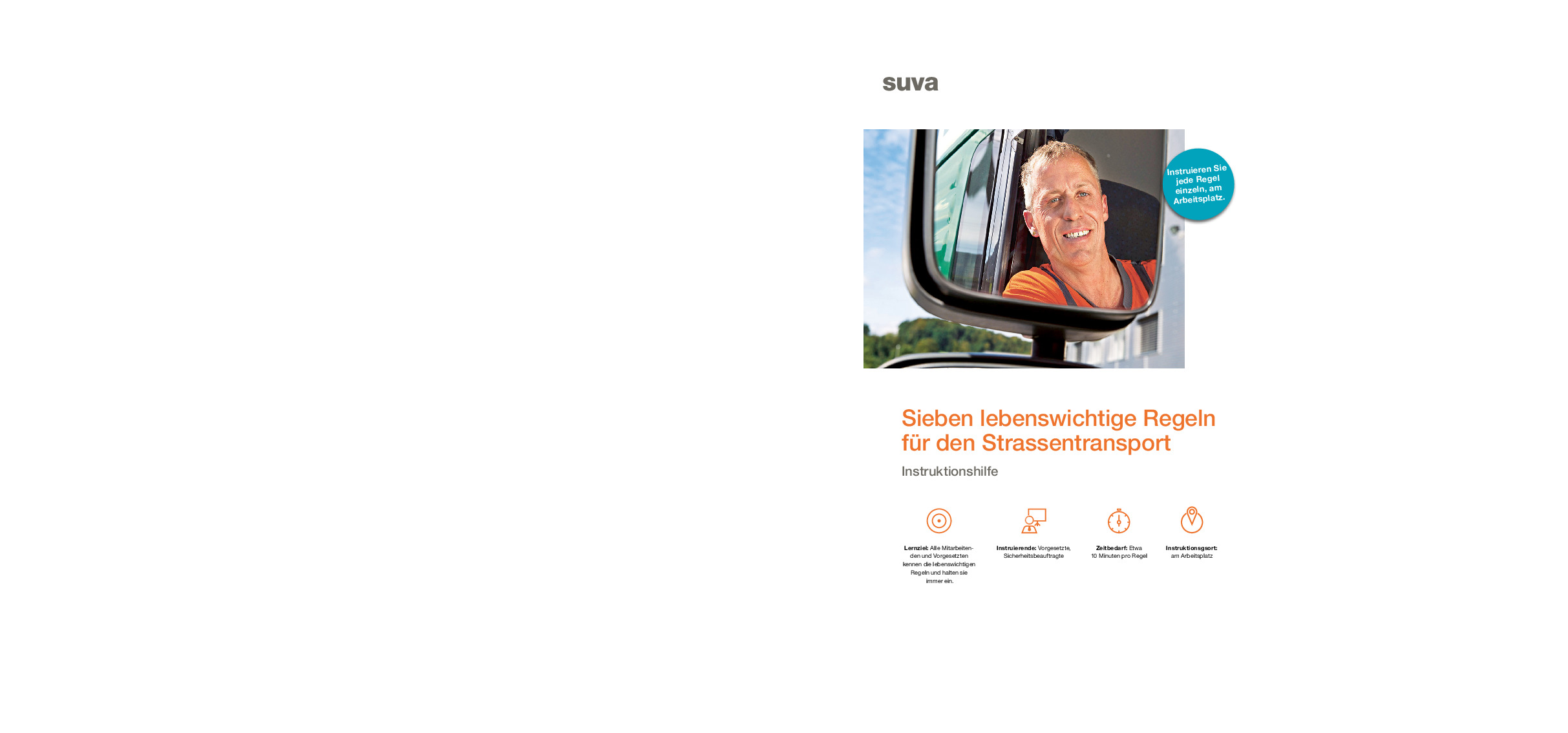 Instruktionshilfe für einen sicheren Strassentransport