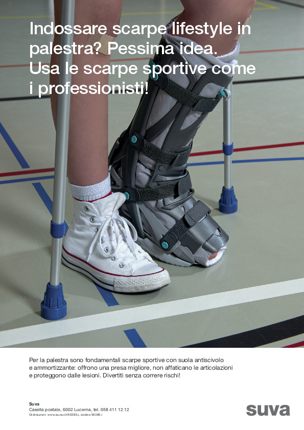 Indossare scarpe lifestyle in palestra Pessima idea. manifesto